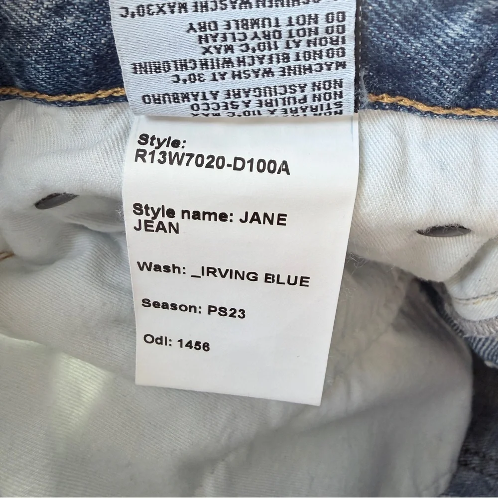 R13 Jane High Waisted Wide Leg Jeans - 27 (fits small) - Picture 15 of 17